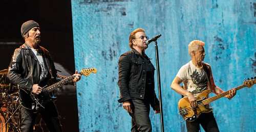 Photo of the band U2 in 2017